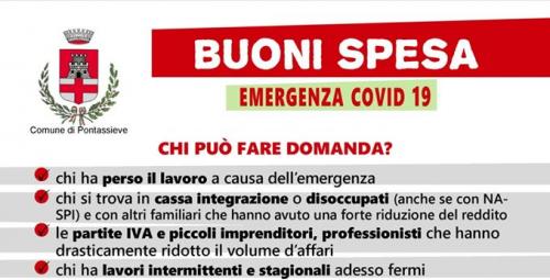 Pontassieve. Tutte le informazioni sui buoni spesa per cittadini e